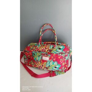 Vera Bradley Travel Bag Floral Quilted Carry On Duffle Bag